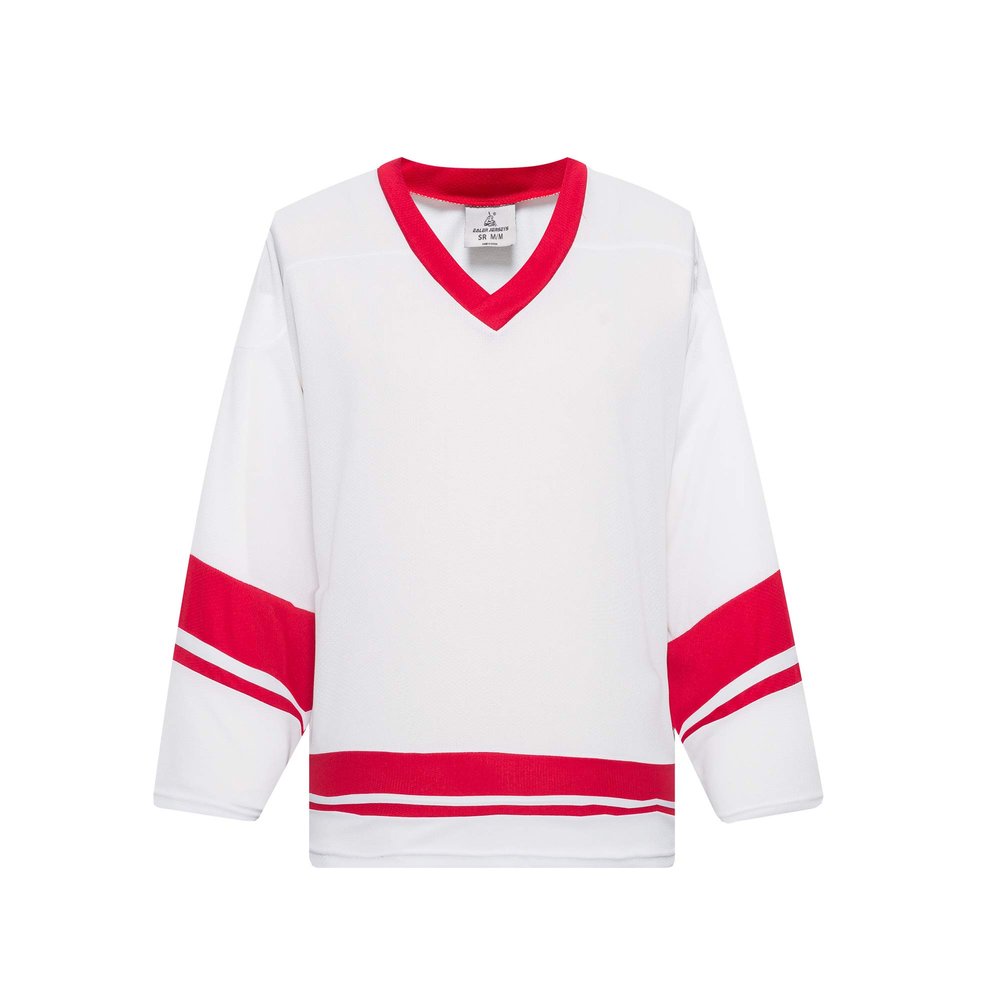 EALER H400 Series Blank Ice Hockey Practice Jersey League Jersey for Men and Boys - Senior and Junior - Adult and Youth White/Red
