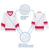 EALER H400 Series Blank Ice Hockey Practice Jersey League Jersey for Men and Boys - Senior and Junior - Adult and Youth White/Red view 2