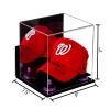 Better Display Cases Acrylic Baseball Cap Display Case with Mirror, Wall Mount, Purple Risers and Black Base (A006/V21) view 2