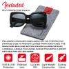 PolarSpex Girls Elastic Square Oversized Kids Polarized Sunglasses - BPA Free view 2