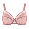 HSIA Minimizer Bras for Women Enchante Full Coverage Underwire Bras Plus Size Lifting Floral Lace Bra for Heavy Breast Light Coral view 3