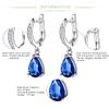 Bansriracha Genuine 925 Sterling Silver Clip Earrings for Women Blue Sapphire Gemstone Earrings Jewelry Wedding Birthstone Gift 4.8 view 4