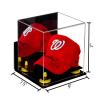 Better Display Cases Acrylic Baseball Cap Display Case with Mirror, Wall Mount, Yellow Risers and Black Base (A006/V21) view 2