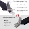 AWAYTR Child Kids Suspenders Bowtie Set - Adjustable Suspender Set for Boys and Girls (Light Gray, 30Inches (6 Years to 5 Feet Tall) view 4