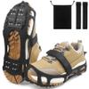 Ice Cleats for Shoes and Boots, Snow Traction Cleats Crampons Anti Slip 24 Steel Grippers Shoe Spikes Grips for Snow and Ice Slip-on Snow Cleats Overshoes for Women Men Winter Walking Hiking Fishing view 1