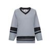 EALER H400 Series Blank Ice Hockey Practice Jersey League Jersey for Men and Boys - Senior and Junior - Adult and Youth Grey/Black view 1