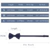 WELROG Classic Pre-Tied Bow Tie for Children & Adults Solid Color Adjustable Bowtie(Denim) view 2
