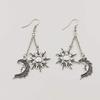 1pair Sun and Moon Earrings,Sun and Moon Jewellery,Wiccan Jewelry,Sun Earrings,Moon,Women Dangle Earring (#2) view 2