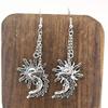1pair Sun and Moon Earrings,Sun and Moon Jewellery,Wiccan Jewelry,Sun Earrings,Moon,Women Dangle Earring (#2) view 3