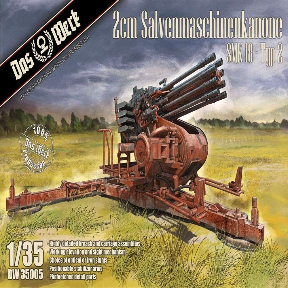 Das Werk DW35005 1/35 2 cm Salve Machine Cannon SMK Type 2
