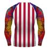 Men's American Flag Slim Fit Long Sleeve Compression Gym Trainning Casual Top (Yellow, Medium) view 2