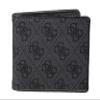 Guess Men's Leather Slim Bifold Wallet, Charcoal/Black, One Size view 1