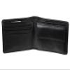 Guess Men's Leather Slim Bifold Wallet, Charcoal/Black, One Size view 3
