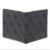 Guess Men's Leather Slim Bifold Wallet, Charcoal/Black, One Size view 4