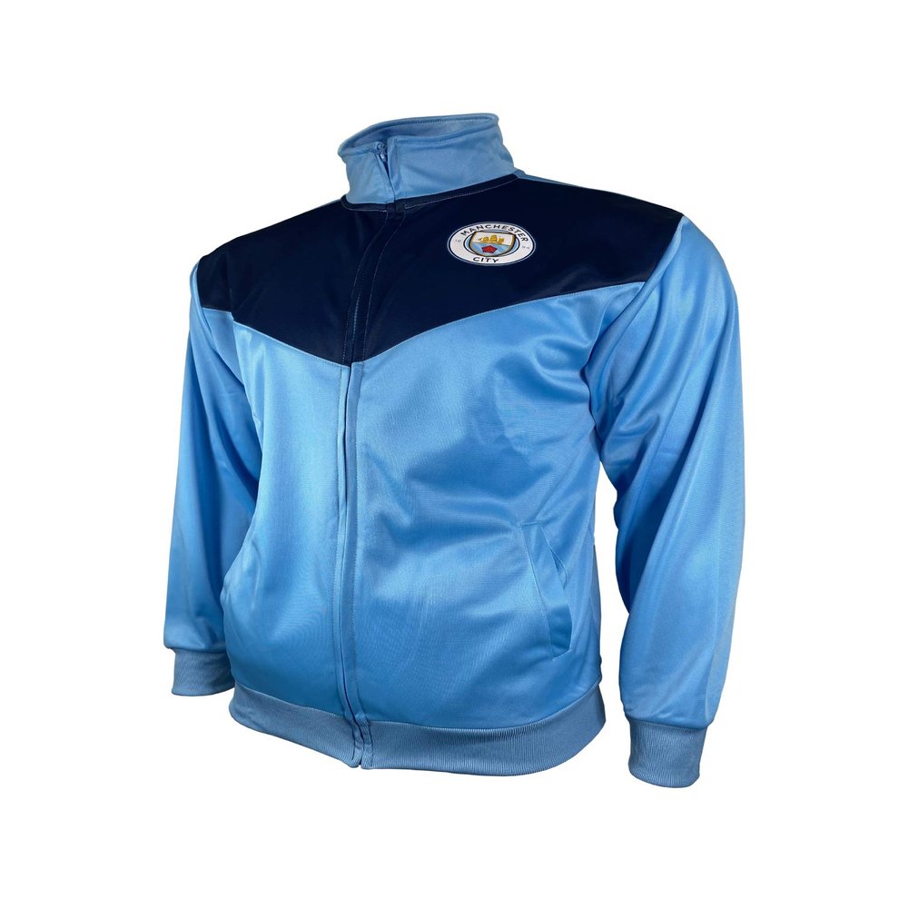 Icon Sports Official Manchester City FC Soccer Track Jacket - Unisex Adult - MC41TJ Light Blue M