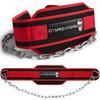 Gymreapers Dip Belt With Chain For Weightlifting, Pull Ups, Dips - Heavy Duty Steel Chain For Added Weight Training (Red) view 1