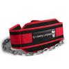 Gymreapers Dip Belt With Chain For Weightlifting, Pull Ups, Dips - Heavy Duty Steel Chain For Added Weight Training (Red) view 2