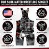 4 Time All American Sublimated Wrestling Singlet  Stitched & Durable Mens Singlet  Singlet for Wrestling, MMA & Powerlifting Wrestling Singlet Youth Boys (PS 144:1 Red, XL 191-220 lbs.) view 4
