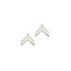 Law Enforcement/Police Corporal Nickel Rank Pin Tall 13/16" Pair view 1