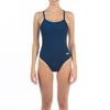 ARENA Women's Team MaxLife Swimsuit Solid Challenge Back One Piece Competition Training Bathing Suit Athletic Swimwear, Navy/Metallic Silver, US Size 22 view 1