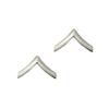 Law Enforcement/Police Private Nickel Rank Pin 3/4" Pair view 1
