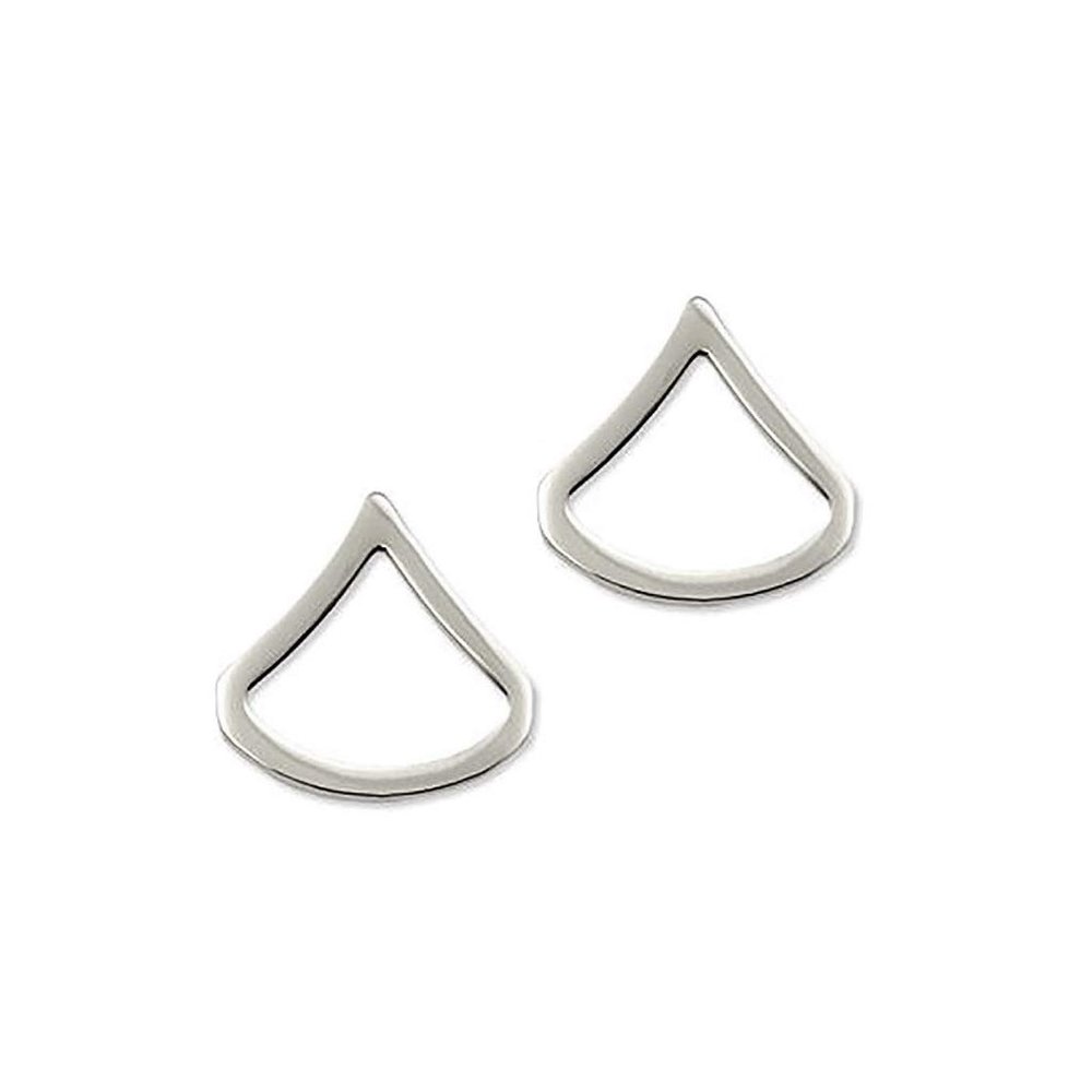 Law Enforcement/Police Private First Class Nickel Rank Pin 3/4" Pair