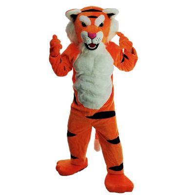 Orange Tiger Cartoon Costume Mascot Adult Cosplay Party Professional