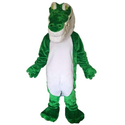 Green Crocodile Costume Mascot Cartoon Fancy Dress