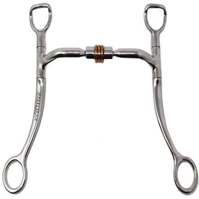 Professional Equine Horse Stainless Steel Western 5" Copper Roller Jointed Mouth Curb Horse Bit 35315B
