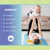 Bean Products 60x24 Non Slip Yoga Mat for Exercise - 3mm Thick Comfortable Workout Floor Mat for Kids - Eco Friendly Foldable Yoga Mat for Yoga, Pilates, Gym and Stretching, Blue Panda view 4