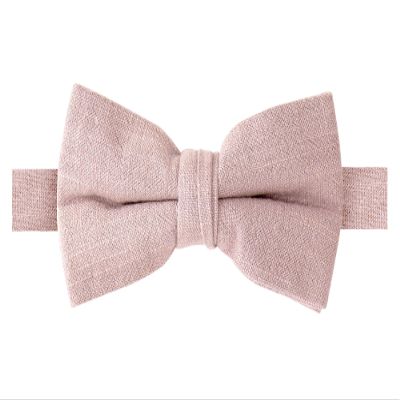 Spring Notion Men's Linen Blend Bow Tie Rose