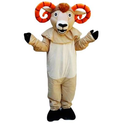Antelope Cartoon Costume Mascot Plush with Mask for Adult Cosplay Party Halloween Dress Up