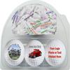 GBM Personalized Golf Balls 3 Pack and 20 Imprinted Golf Tees - Add Photo, Logo or Text view 1
