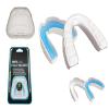 COOLLO SPORTS Boil and Bite Mouth Guard DC Custom Fit Sport Mouthpiece for Karate, Martial Arts, Wrestling, Boxing, MMA (Free Case Included!) -Adult Size (Adult -Ages 11 & Above, Blue & White) view 1
