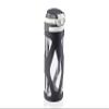Leifheit Flip Glass Bottle 600 ml, 100% Leak-Proof Sports Bottle, Convenient One Hand Opening, Drinking Bottle with Filter for Fruit Infuser, Sustainable Water Bottle, BPA-Free, Shockproof, Black view 1