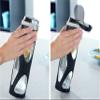 Leifheit Flip Glass Bottle 600 ml, 100% Leak-Proof Sports Bottle, Convenient One Hand Opening, Drinking Bottle with Filter for Fruit Infuser, Sustainable Water Bottle, BPA-Free, Shockproof, Black view 3