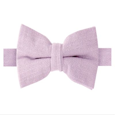 Spring Notion Men's Linen Blend Bow Tie Dusty Lavender