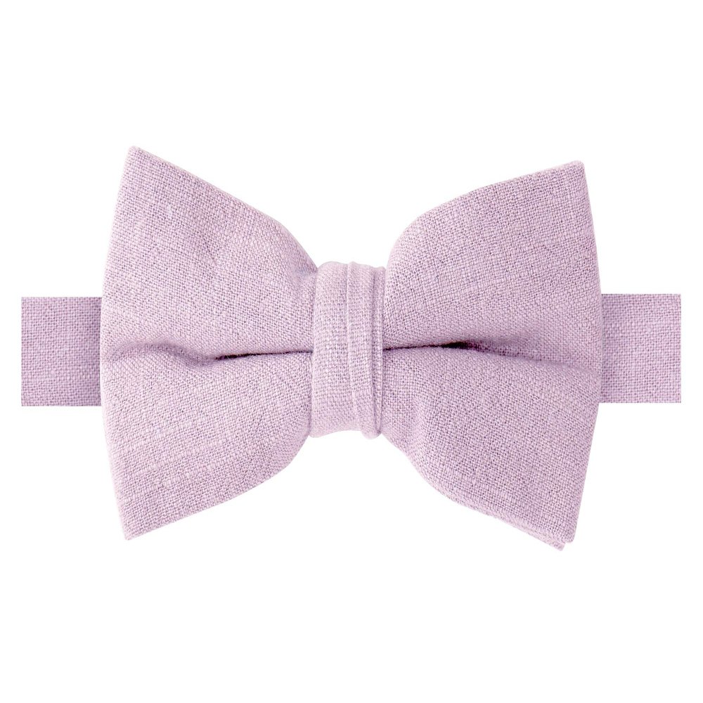 Spring Notion Men's Linen Blend Bow Tie Dusty Lavender