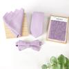 Spring Notion Men's Linen Blend Bow Tie Dusty Lavender view 3