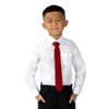 Spring Notion Boys' Linen Blend Zipper Necktie Burgundy Medium view 4