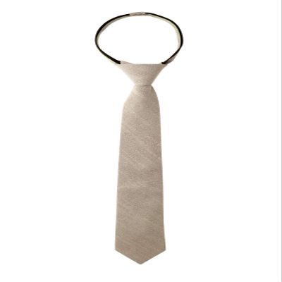 Spring Notion Boys' Linen Blend Zipper Necktie Tan Medium