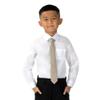 Spring Notion Boys' Linen Blend Zipper Necktie Tan Medium view 4