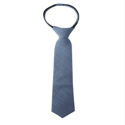 Spring Notion Boys' Linen Blend Zipper Necktie Stormy Blue Medium