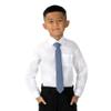 Spring Notion Boys' Linen Blend Zipper Necktie Stormy Blue Medium view 4