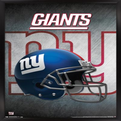 Trends International NFL New York Giants - Helmet 16 Wall Poster, 14.725" x 22.375", Black Framed Version