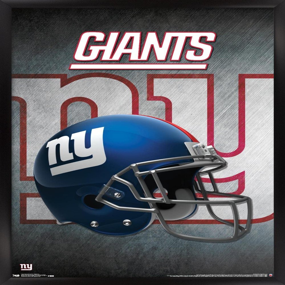 Trends International NFL New York Giants - Helmet 16 Wall Poster, 14.725" x 22.375", Black Framed Version