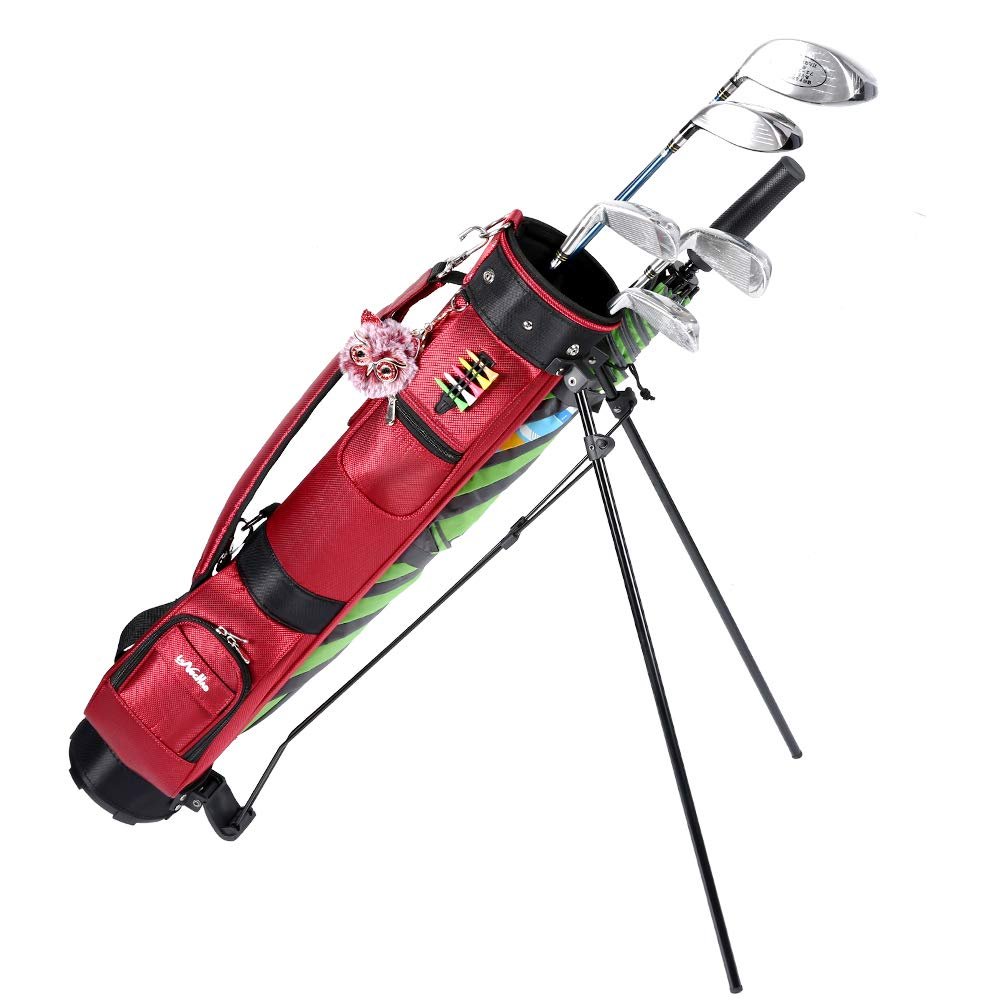 Golf Bag with Stand, Golf Carry Bag with Travel Shoulder, Lightweight Golf Bag for Men WomenGolf Stand Bag (Red)