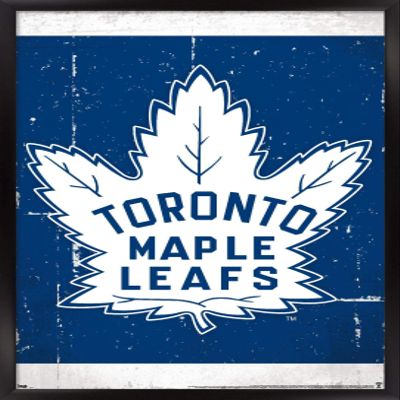 Trends International NHL Toronto Maple Leafs - Retro Logo 16 Wall Poster, 14.725" x 22.375", Black Framed Version