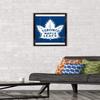 Trends International NHL Toronto Maple Leafs - Retro Logo 16 Wall Poster, 14.725" x 22.375", Black Framed Version view 2