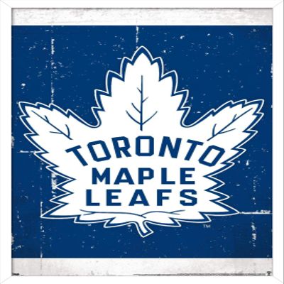Trends International NHL Toronto Maple Leafs - Retro Logo 16 Wall Poster, 14.725" x 22.375", White Framed Version